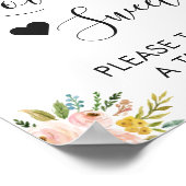 Waterverf Chic Floral Love is Sweet Dessert Bar Poster (Hoek)