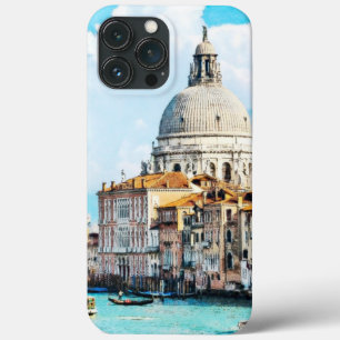 Waterverf Chic Italy Venice Canal Pastel iPhone 13 Pro Max Hoesje