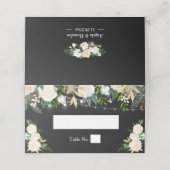 Waterverf Chic Ivory Floral String Lights Wedding Plaatskaartje (Buitenkant ongevouwen)