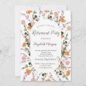 Waterverf Chic Meadow Champagne Glas Pensioen Kaart (Voorkant)