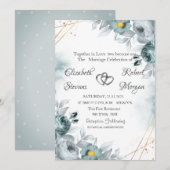 Waterverf Chic Mint Green-Rozen Kaart (Voorkant / Achterkant)