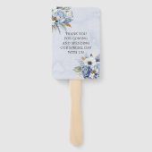 Waterverf Chic Peony Wedding Hand Handwaaier (Achterkant)