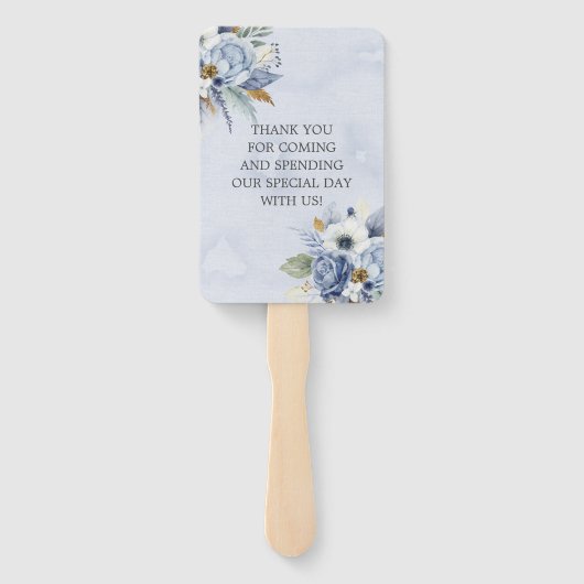 Waterverf Chic Peony Wedding Hand Handwaaier (Achterkant)