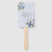 Waterverf Chic Peony Wedding Hand Handwaaier (Achterkant)