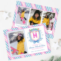 Waterverf Chic Ski Monogram Wapen
