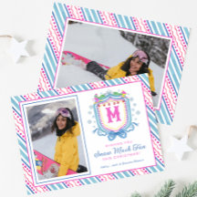 Waterverf Chic Ski Monogram Wapen