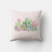 Waterverf Chic Succulenten Kussen (Achterkant)