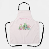 Waterverf Chic Succulenten Schort (Voorkant)
