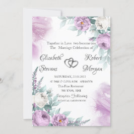 Waterverf Chic Violet Rozen Kaart