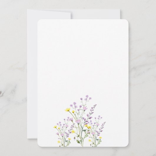 Waterverf Chic Wildflower Kaart (Achterkant)