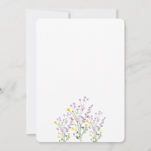 Waterverf Chic Wildflower Kaart (Achterkant)