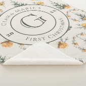 Waterverf Chic Winter "Baby's First Christmas" Sherpa Deken (3/4)