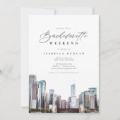 Waterverf Chicago Bachelorette Itinerary en Kaart (Voorkant)
