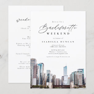 Waterverf Chicago Bachelorette Itinerary en Kaart
