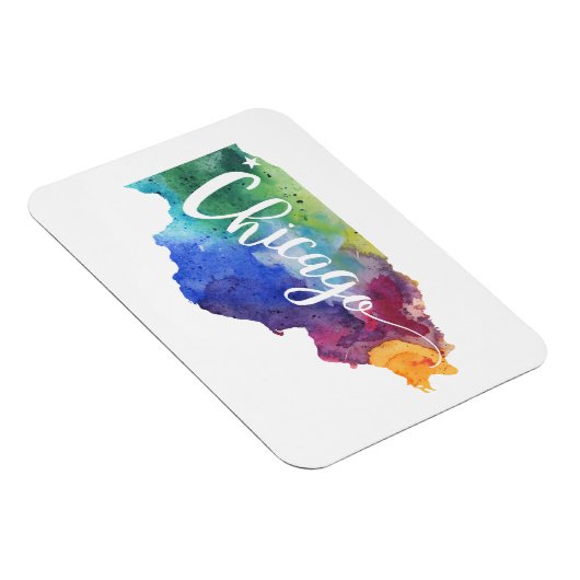Waterverf Chicago Magneet (Rechterzijde)