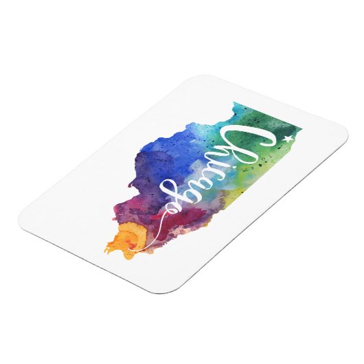 Waterverf Chicago Magneet (Linkerzijde)