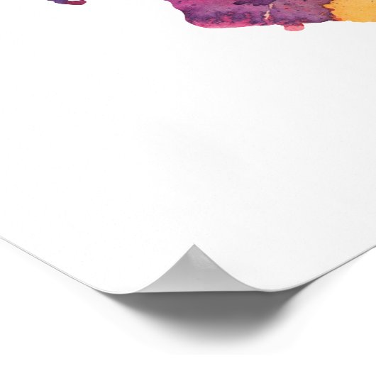 Waterverf Chicago Poster (Hoek)