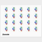 Waterverf Chicago Ronde Sticker (Vel)