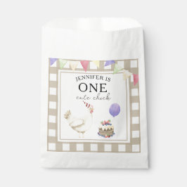Waterverf Chick 1e verjaardag Bedankzakje