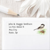 Waterverf Chickadee Address Name Label Customize (Insitu)