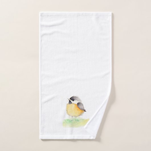 Waterverf Chickadee Bad Handdoek (Handdoek)