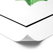 Waterverf Chickadee Bird met Holly Sprig Poster (Hoek)