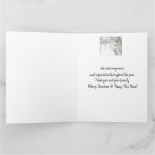 Waterverf Chickadee Bird met Merry Kerstboss Kaart (Binnen)