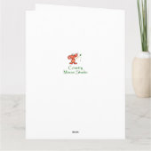 Waterverf Chickadee Bird met Merry Kerstboss Kaart (Achterkant)