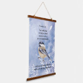 Waterverf Chickadee Bird Scripting Prov 3:4 Hangend Wandkleed (Gebogen)