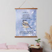Waterverf Chickadee Bird Scripting Prov 3:4 Hangend Wandkleed (Slaapkamer)
