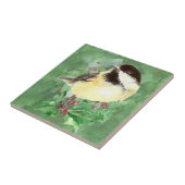 Waterverf Chickadee Bird Wildlife Art Tegeltje (Zijkant)