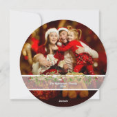 Waterverf Chickadee Birds Merry Kerstmis Wreater Feestdagenkaart (Achterkant)