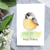 Waterverf Chickadee Birthday Kaart