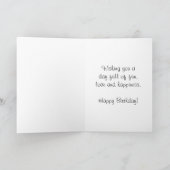 Waterverf Chickadee Birthday Kaart (Binnen)