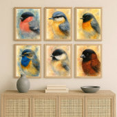 Waterverf Chickadee: Liedvogelportret Poster