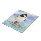 Waterverf Chickadee Schattigee Little Bird Art Tegeltje (Zijkant)