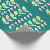 Waterverf Chickadees & Leaves Cadeaupapier (Hoek)