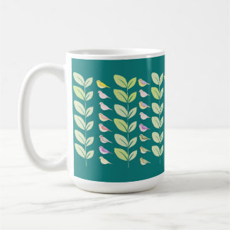 Waterverf Chickadees & Leaves Koffiemok