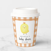 Waterverf Chicken Baby shower Papieren Bekers (Voorkant)