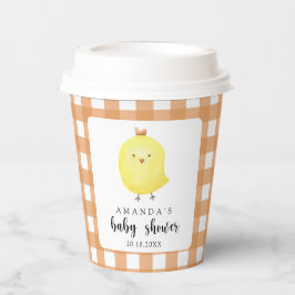 Waterverf Chicken Baby shower Papieren Bekers