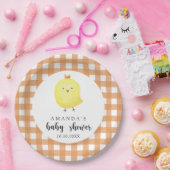 Waterverf Chicken Baby shower Papieren Bordje (Feest)