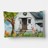 "Waterverf Chicken Coop Print Cut Sew Bag - Schatt Etui (Achterkant)