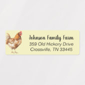 Waterverf Chicken Custom Labels (Design 1)