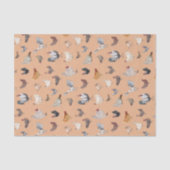 Waterverf Chicken Print Roos Gold Tissuepapier (Voorkant)