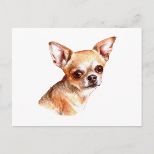 Waterverf Chihuahua Briefkaart (Voorkant)