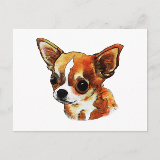 Waterverf Chihuahua Briefkaart (Voorkant)