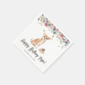 Waterverf Chihuahua Hond Verjaardagsfeest Dank u Servet (Hoek)