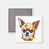 Waterverf Chihuahua Magneet (Voorkant / Achterkant)