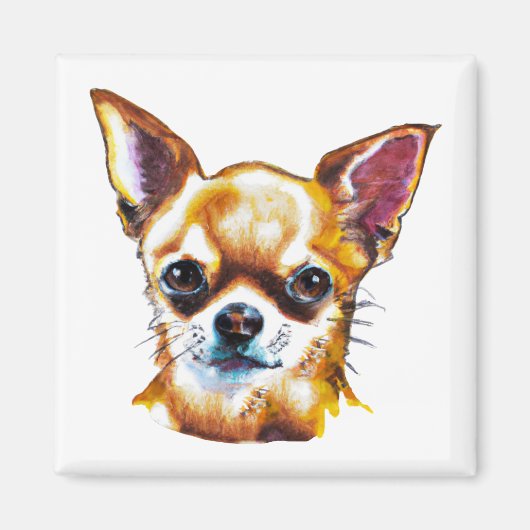 Waterverf Chihuahua Magneet (Voorkant)