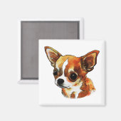 Waterverf Chihuahua Magneet (Voorkant / Achterkant)